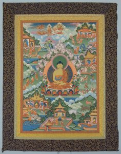 Tangka med Buddha, 1800-talet. av Unbekannt