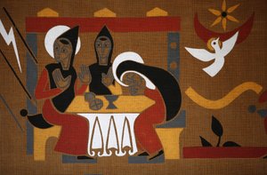Gobeläng i Saint-Pierre de Solesmes kloster: Life of Saint Benedict, Solesmes, Frankrike av Unbekannt