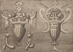 Plaketter och andra prydnadsföremål av olika och nyckfulla uppfinningar Kartuscher och andra prydnadsföremål o ..., 1773. av Unbekannt
