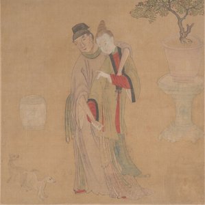 Tartarofficer med blond dam, 1800-talet. av Unbekannt
