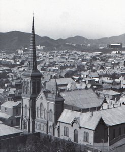 Te Aro, från Terrace, Wellington, sent 1800-tidigt 1900-tal. av Unbekannt