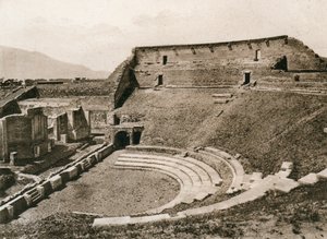 Tragisk teater, Pompeji, Italien, ca 1900-talet av Unbekannt