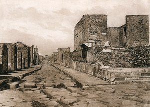 Temple of Fortuna, Pompeji, Italien, c1900-talet av Unbekannt