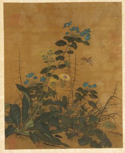 Tio bilder av blommor, frukter och fåglar, Mingdynastin, 1368-1644. av Unbekannt