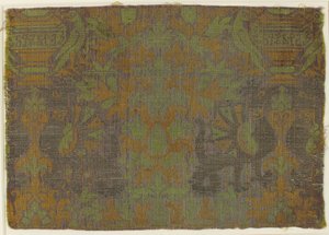 Textil med växter och djur, italiensk, 1400-talet. av Unbekannt