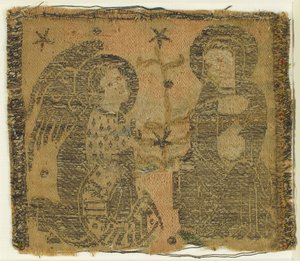 Textil med bebådelsen, italiensk, 1300-tal. av Unbekannt