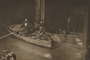 Thames Police on the Night Patrol som vaktar flodens säkerhet, c1935. av Unbekannt