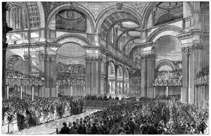 Tacksägelsegudstjänst i St Pauls Cathedral, London, 1900 av Unbekannt