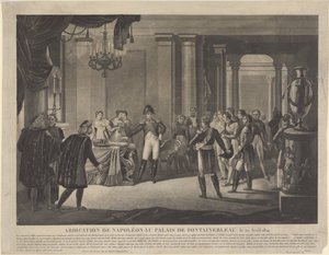 Abdikationen av Napoleon i Fontainebleau, 1814 av Unbekannt