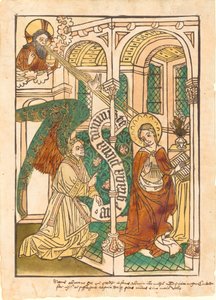 Bebådelsen, c. 14501470. av Unbekannt