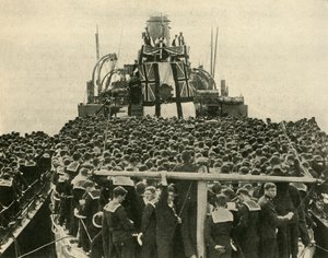 Ärkebiskopen av York besöker brittiska sjömän från Royal Navy, första världskriget, 1914, c1920. av Unbekannt
