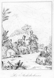 Ärkehertiginnorna, c1600-talet av Unbekannt