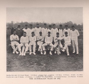 Det australiska cricketlaget 1912 av Unbekannt