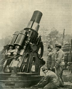 Den österrikiska 12-tums Siege Howitzer, 1914-1918, c1920. av Unbekannt