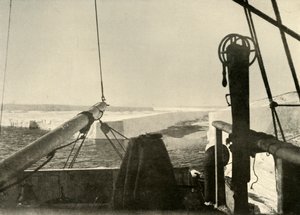 Barriärkanten bryter bort fyra mil söder om Hut Point, c1908, 1909 av Unbekannt