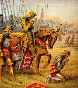 Slaget vid Agincourt, 1415, c1850 av Unbekannt