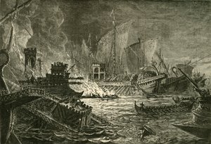 Slaget vid Actium, 1890. av Unbekannt