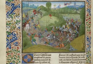Slaget vid Aljubarrota den 14 augusti 1385, ca 1470-1475. av Unbekannt