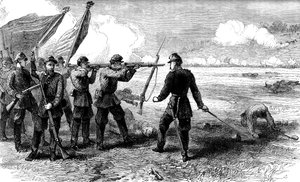Slaget vid Bull Run, Virginia, 1861 c1880 av Unbekannt