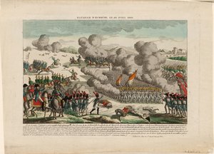 Slaget vid Eggmühl den 22 april 1809, ca 1809 av Unbekannt