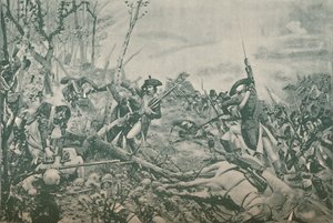 Slaget vid Jemmapes, nära Mons, Belgien, 6 november 1792, 1896 av Unbekannt