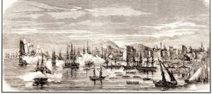 Slaget vid Sinop den 30 november 1853, mitten av 1800-talet. av Unbekannt