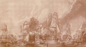 Slaget vid Trafalgar, 1805, 1896. av Unbekannt