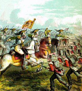 Slaget vid Waterloo, 1815, c1850-talet av Unbekannt