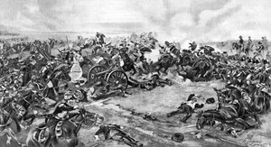 Slaget vid Waterloo, utkämpades den 18 juni 1815, 1910 av Unbekannt