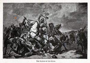 Slaget vid Spurs, 1882 av Unbekannt