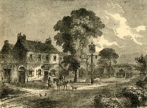 The Bell Inn, Kilburn, 1750, c1876. av Unbekannt