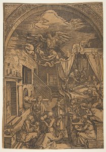 The Birth of the Virgin, från The Life of the Virgin kopia.n.d. av Unbekannt
