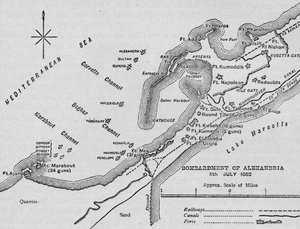 The Bombardment of Alexandria: Sketch Map, 1902 av Unbekannt