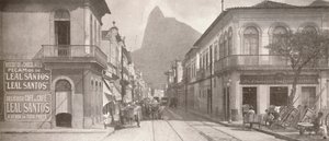 Botafogo-änden av den fashionabla Rua Sao Clemente. Corcovado i fjärran, 1914 av Unbekannt