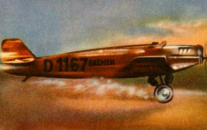 Bremen Junkers W 33 lämnar Baldonnel Aerodrome, Irland, 12 april 1928, 1932. av Unbekannt