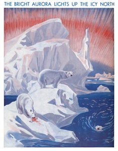 The Bright Aurora Lights Up The Icy North, 1935 av Unbekannt