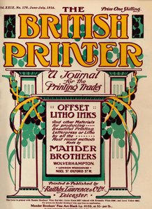 The British Printer - annons, 1916 av Unbekannt
