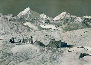 Lägret nedanför Jongsong La, c1903 av Unbekannt