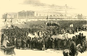 Chartistmötet på Kennington Common, 1848, c1878. av Unbekannt