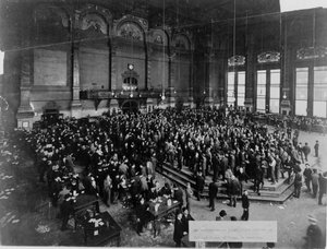 Chicago Board of Trade i session, c. 1900 av Unbekannt