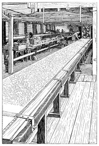 The Chintz Printing Room, Merton Abbey Mills, London, 1899 av Unbekannt