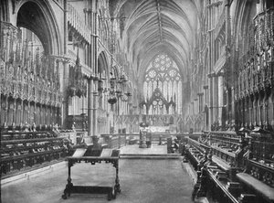 Kören, Lincoln Cathedral, 1902 av Unbekannt