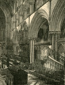 Kören i Worcester Cathedral, 1898. av Unbekannt