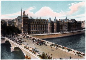 Conciergeriet och Pont Neuf, Paris, c1900 av Unbekannt