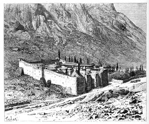 Klostret St Catherine, Mount Sinai, Egypten, 1895 av Unbekannt
