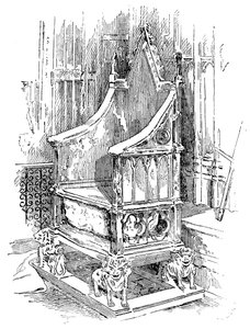 The Coronation Chair, Westminster Abbey, London, 1900 av Unbekannt