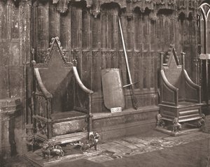 The Coronation Chair i Westminster Abbey, London, 1894. av Unbekannt