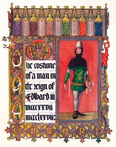 En mans kostym under Edward III:s regeringstid, c1353 av Unbekannt