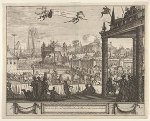 Stormogulens hov t Hof vanden grooten Mogol, 1600-talet. av Unbekannt
