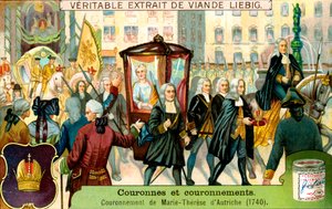 Krönandet av Maria Theresia av Österrike 1740, c1900 av Unbekannt